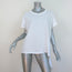 THE GREAT High-Low Tee White Distressed Cotton Size 2 Short Sleeve Top