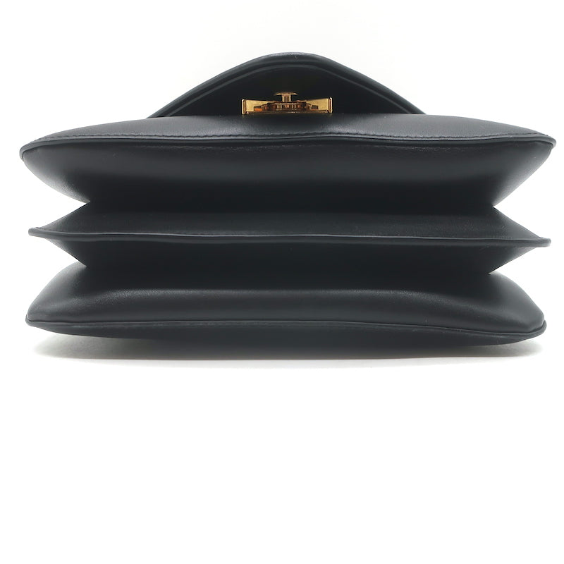 Bottega Veneta Mount Chain-Strap Small Envelope Bag Black Leather Crossbody