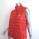 Moncler Liane Down Puffer Vest Red Size 4