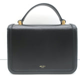 Jimmy Choo Diamond Top Handle Bag Black Box Calf Leather Small Crossbody NEW