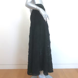 Maje Josino Flower-Embellished Tulle Maxi Skirt Black Size 34