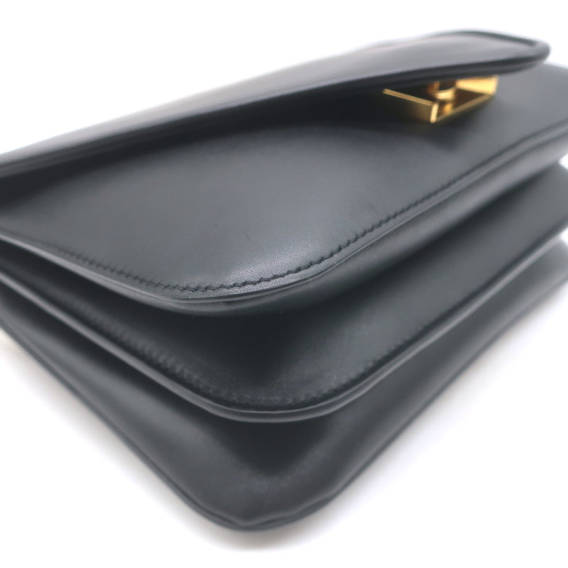Bottega Veneta Mount Chain-Strap Small Envelope Bag Black Leather Crossbody