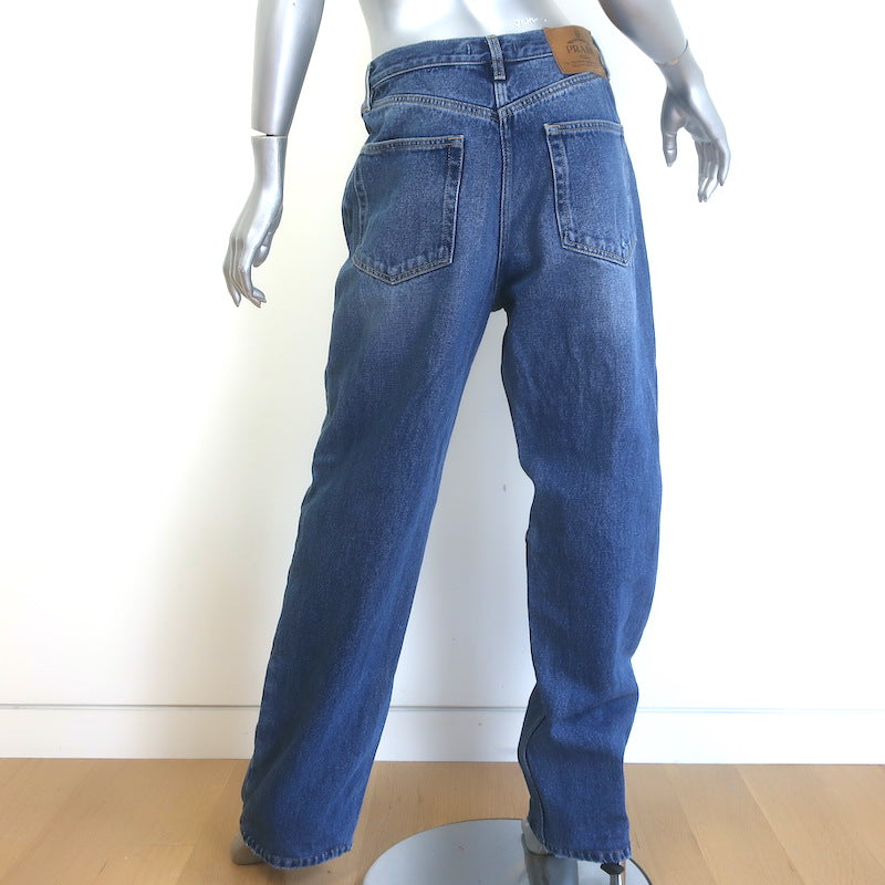 Prada Wide Leg Jeans Medium Wash Denim Size 28