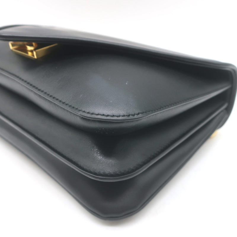 Bottega Veneta Mount Chain-Strap Small Envelope Bag Black Leather Crossbody