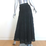 Maje Josino Flower-Embellished Tulle Maxi Skirt Black Size 34