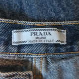 Prada Wide Leg Jeans Medium Wash Denim Size 28