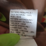 Chloe Asymmetric Scarf-Detail Maxi Dress Brown/Multi Silk Twill Size 38