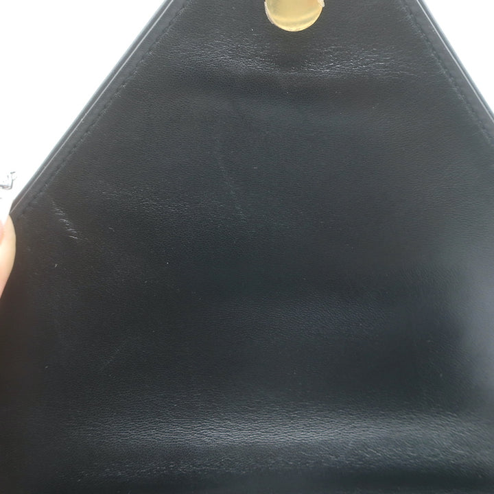 Bottega Veneta Mount Chain-Strap Small Envelope Bag Black Leather Crossbody