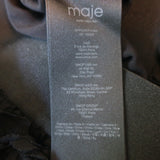 Maje Josino Flower-Embellished Tulle Maxi Skirt Black Size 34