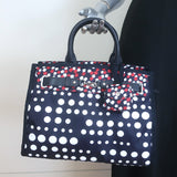 LeSportsac x Libertine Johnny Go Lightly Large Top-Handle Bag Navy Geometric NEW