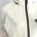 Frauenschuh Jacket Ivory Stretch Polyester-Blend Size Large