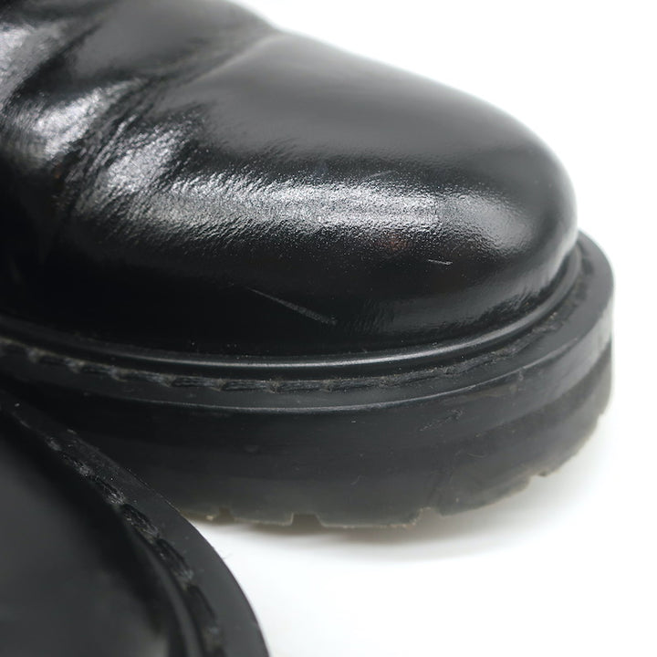Saint Laurent William Double-Laced Combat Boots Black Leather Size 37