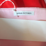 Anna October Tulip Bicolor Maxi Dress Pink/Red Satin Size Small NEW