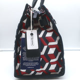 LeSportsac x Libertine Johnny Go Lightly Large Top-Handle Bag Navy Geometric NEW