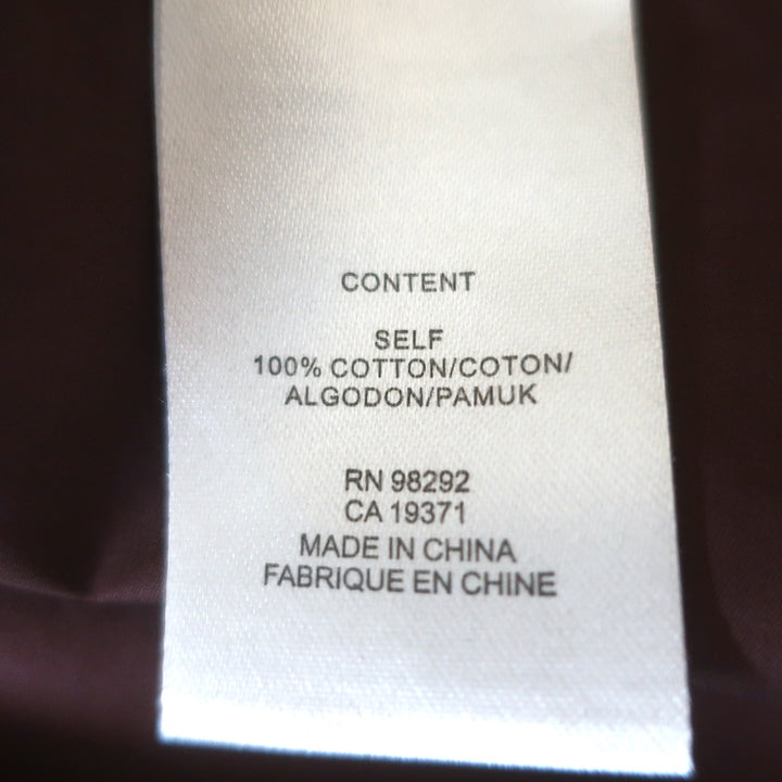 Tibi Camp Shirt Brown Cotton Poplin Size Medium Short Sleeve Top