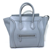 Celine Mini Luggage Tote Antique Blue Leather