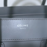 Celine Mini Luggage Tote Antique Blue Leather