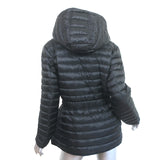 Moncler Oredon Belted Short Down Parka Black Size 3 Hooded Puffer Jacket