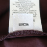 Tibi Camp Shirt Brown Cotton Poplin Size Medium Short Sleeve Top