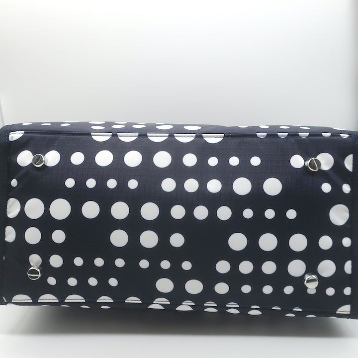 LeSportsac x Libertine Johnny Go Lightly Large Top-Handle Bag Navy Geometric NEW