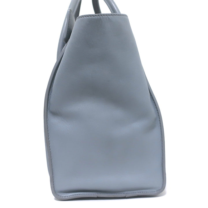 Celine Mini Luggage Tote Antique Blue Leather