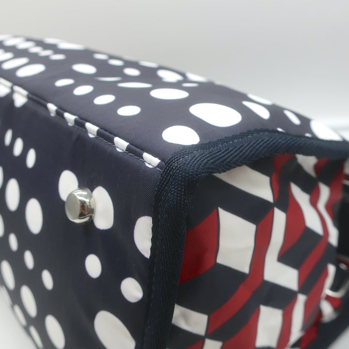 LeSportsac x Libertine Johnny Go Lightly Large Top-Handle Bag Navy Geometric NEW