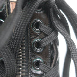Saint Laurent William Double-Laced Combat Boots Black Leather Size 37
