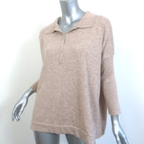 Tuckernuck Clayton Long Sleeve Polo Sweater Beige Knit Size Medium/Large NEW