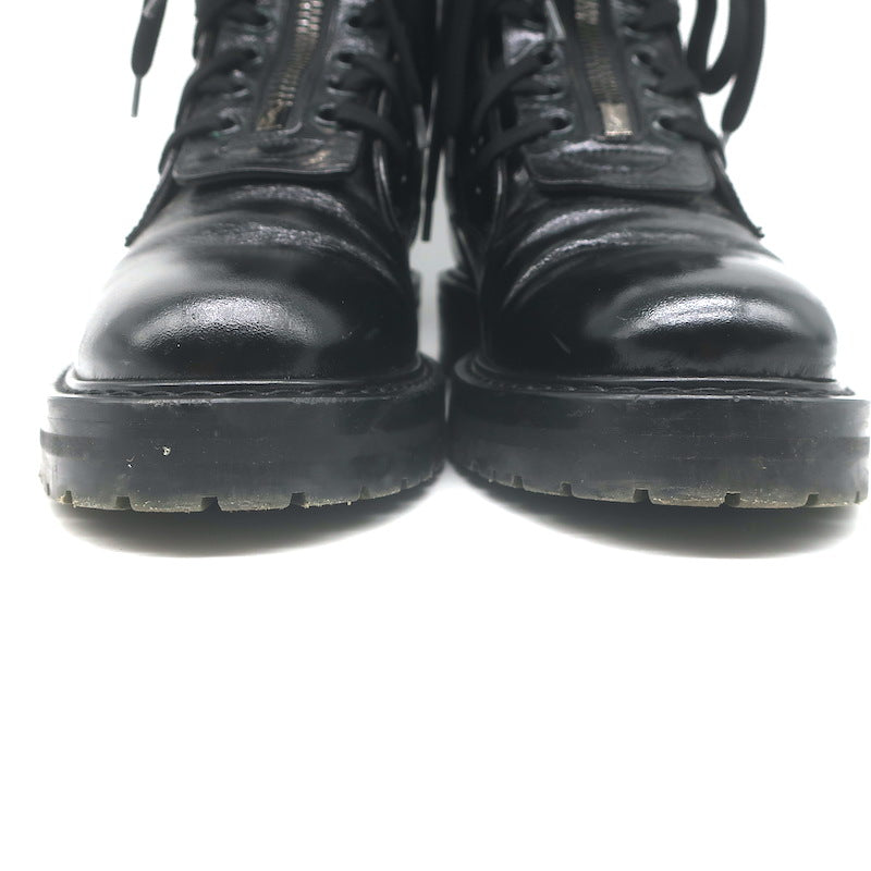 Saint Laurent William Double-Laced Combat Boots Black Leather Size 37