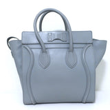 Celine Mini Luggage Tote Antique Blue Leather