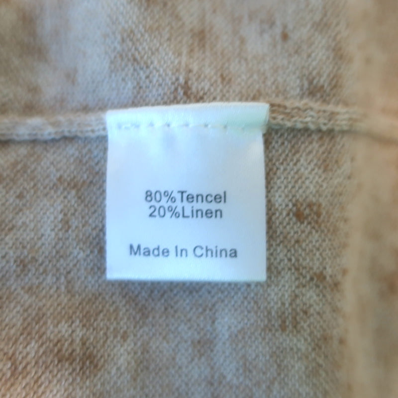 Tuckernuck Clayton Long Sleeve Polo Sweater Beige Knit Size Medium/Large NEW