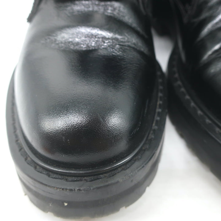 Saint Laurent William Double-Laced Combat Boots Black Leather Size 37