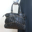 Valentino Maison Studded Tote Black Pleated Leather Large Shoulder Bag