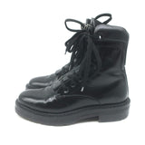 Saint Laurent William Double-Laced Combat Boots Black Leather Size 37