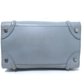 Celine Mini Luggage Tote Antique Blue Leather