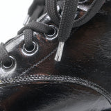 Saint Laurent William Double-Laced Combat Boots Black Leather Size 37