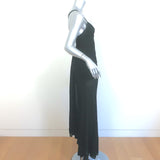 Vintage 1990s Herve Leger Open-Back Mesh Maxi Dress Black Size Small