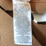 Tory Burch Cut-Out Polo Shirt Brown & White Size Small Short Sleeve Top