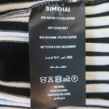 Jonathan Simkhai Emerie Striped Knit Midi Skirt Navy/Black Size Extra Small