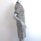 Tory Burch Polo Dress Basketweave Jacquard Knit Size Small Short Sleeve Mini