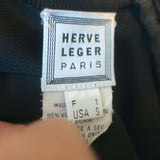 Vintage 1990s Herve Leger Open-Back Mesh Maxi Dress Black Size Small