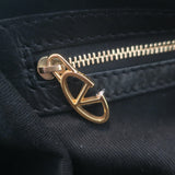 Valentino Maison Studded Tote Black Pleated Leather Large Shoulder Bag