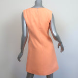 Courreges Sleeveless Mini Shift Dress Peach Wool-Blend Size 6