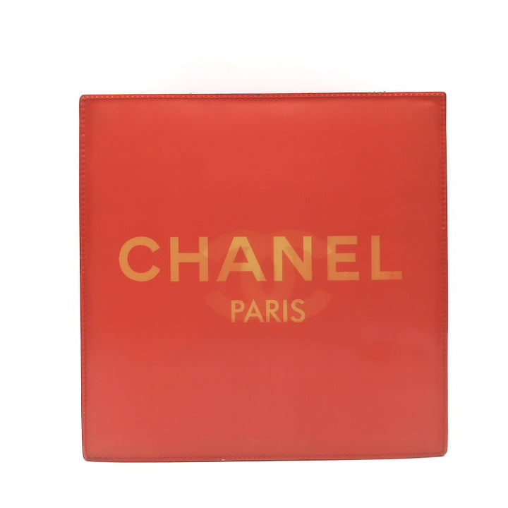 Chanel 2000 CC Hologram Tote Persimmon Vinyl Chain-Strap Small Shoulder Bag