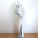 Aya Muse Berin Mock Neck Knit Maxi Dress Ivory Cotton-Blend Size Small NEW