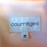 Courreges Sleeveless Mini Shift Dress Peach Wool-Blend Size 6