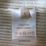 Aya Muse Berin Mock Neck Knit Maxi Dress Ivory Cotton-Blend Size Small NEW