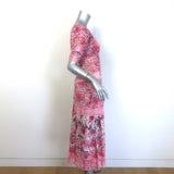 LoveShackFancy Carmie Embroidered Victorian Floral Maxi Dress Pink Size 2