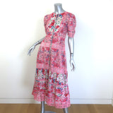 LoveShackFancy Carmie Embroidered Victorian Floral Maxi Dress Pink Size 2