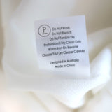 Alex Perry Pearson Balloon-Sleeve Midi Dress White Crepe Size AU 10/ US 6